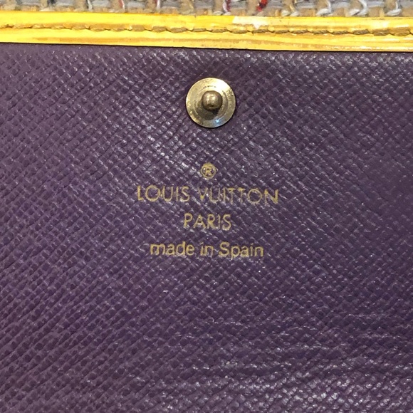 LOUIS VUITTON Sarah International Wallet Yellow epi leather Trifold Full Length - Picture 3 of 14